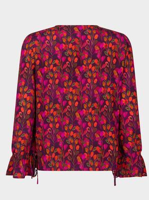 Ydence WS2449/1103 Leaf Print Eline Blouse