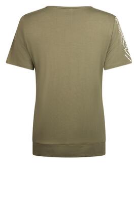 Zoso Fem/Army White T-shirt met print